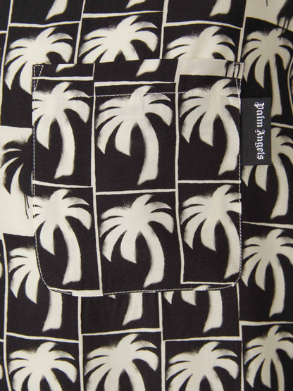 Outlet online Palm Angels Hombre Camisa Gráfico Palmeras color Negro sku 532-000496 01 - Foto 4