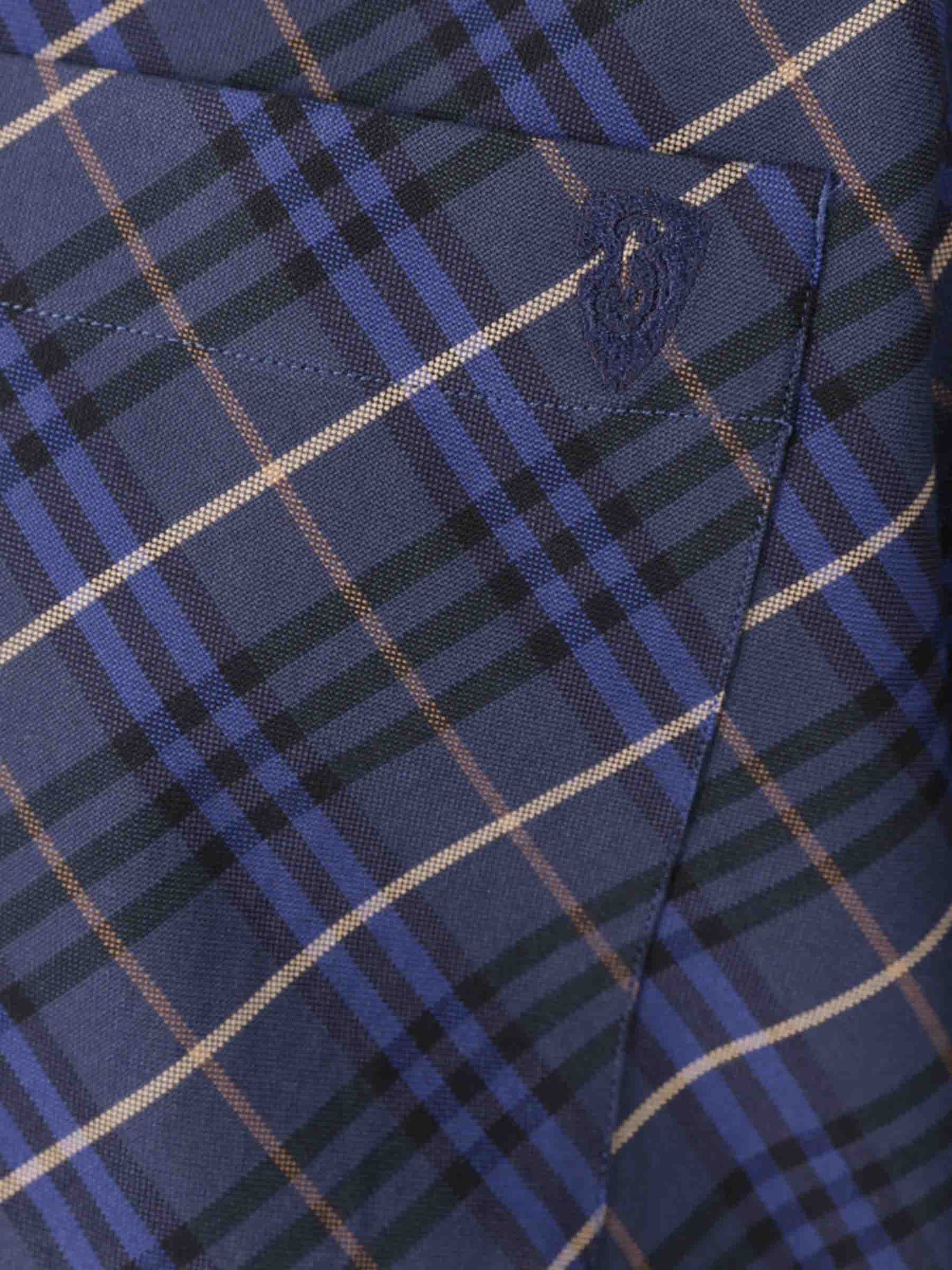 Outlet online Burberry Hombre Camisa Motivo Cuadros color Azul Cobalto sku 532-000614 01 - Foto 4