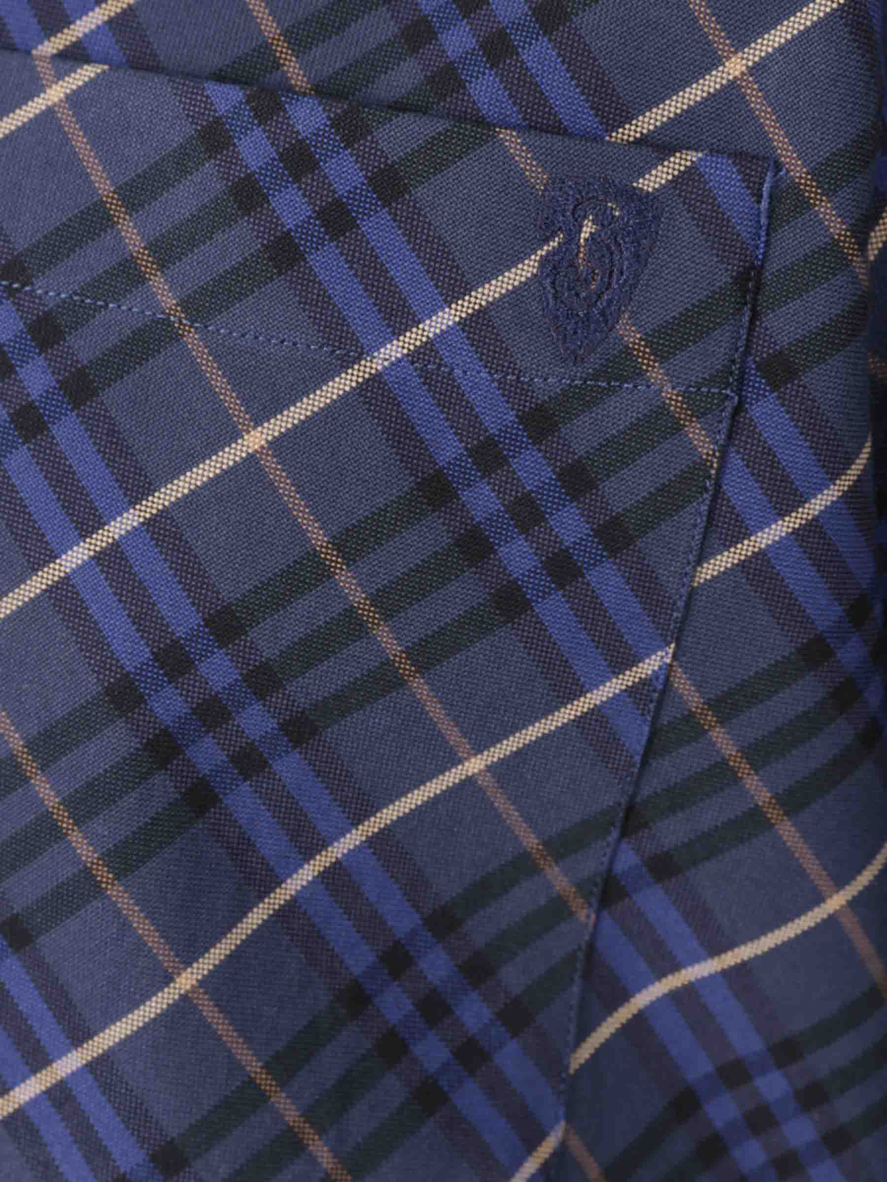 Outlet online Burberry Hombre Camisa Motivo Cuadros color Azul Cobalto sku 532-000614 01 - Foto 4