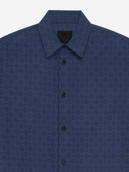 Givenchy Hombre Barcelona Camisa Monograma 72 color Azul Marino sku 532-000624 01 - Foto 4