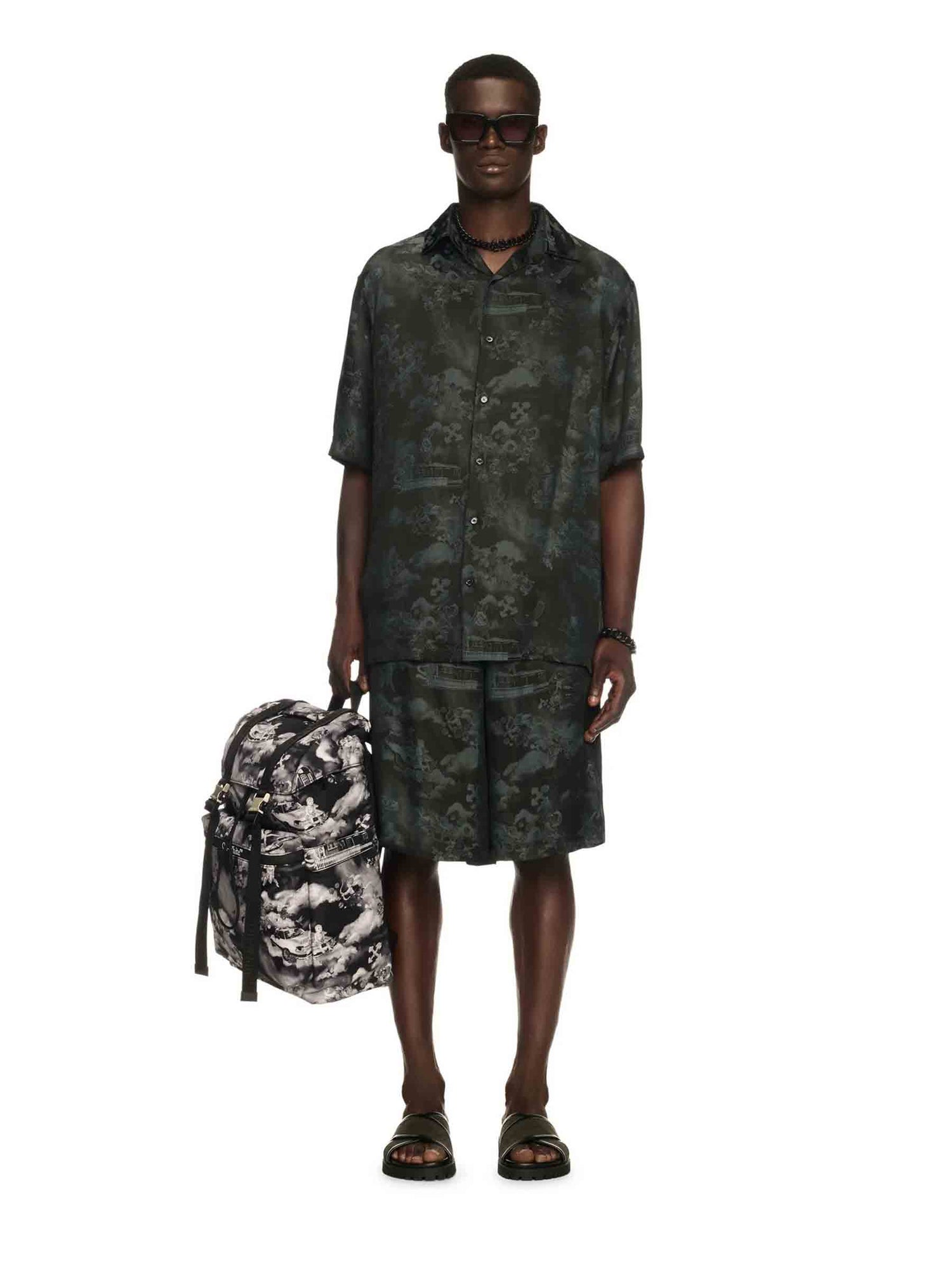 Off-White Hombre Barcelona Camisa Fresco Bowling Serenity color Negro sku 532-000631 02 - Foto 2