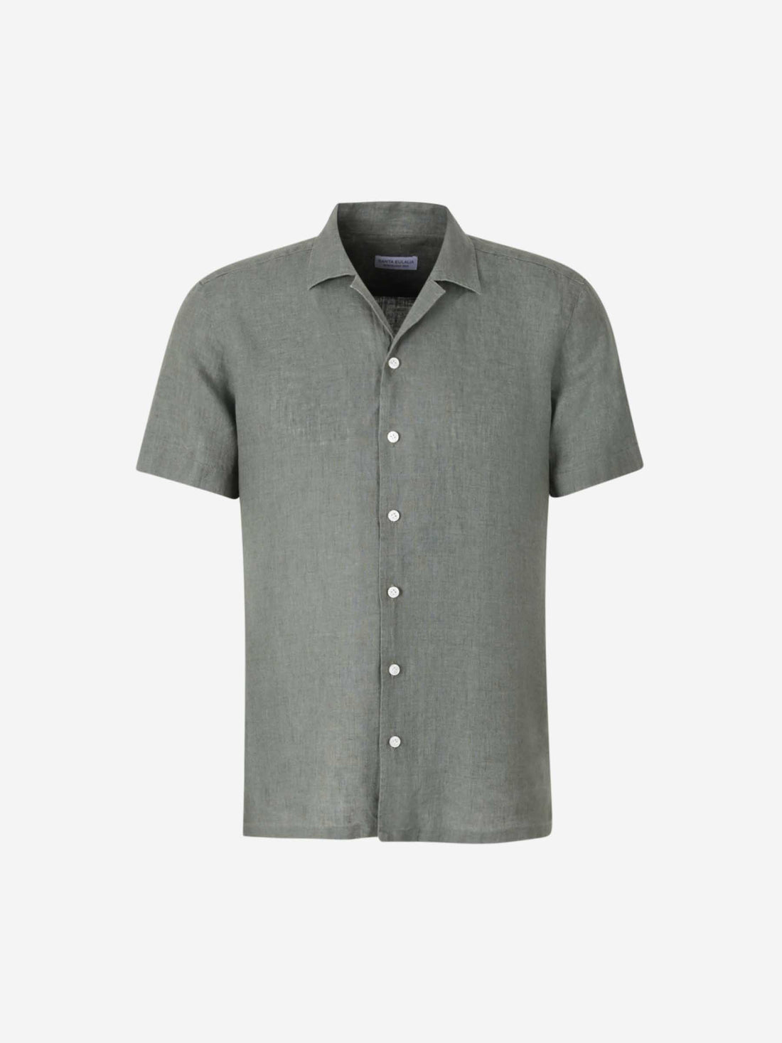 Santa Eulalia Hombre Barcelona Camisa Lisa Lino color Verde Oscuro sku 532-000632 01 - Foto 1