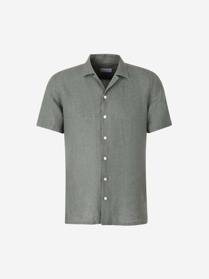 Santa Eulalia Hombre Barcelona Camisa Lisa Lino color Verde Oscuro sku 532-000632 01 - Foto 1