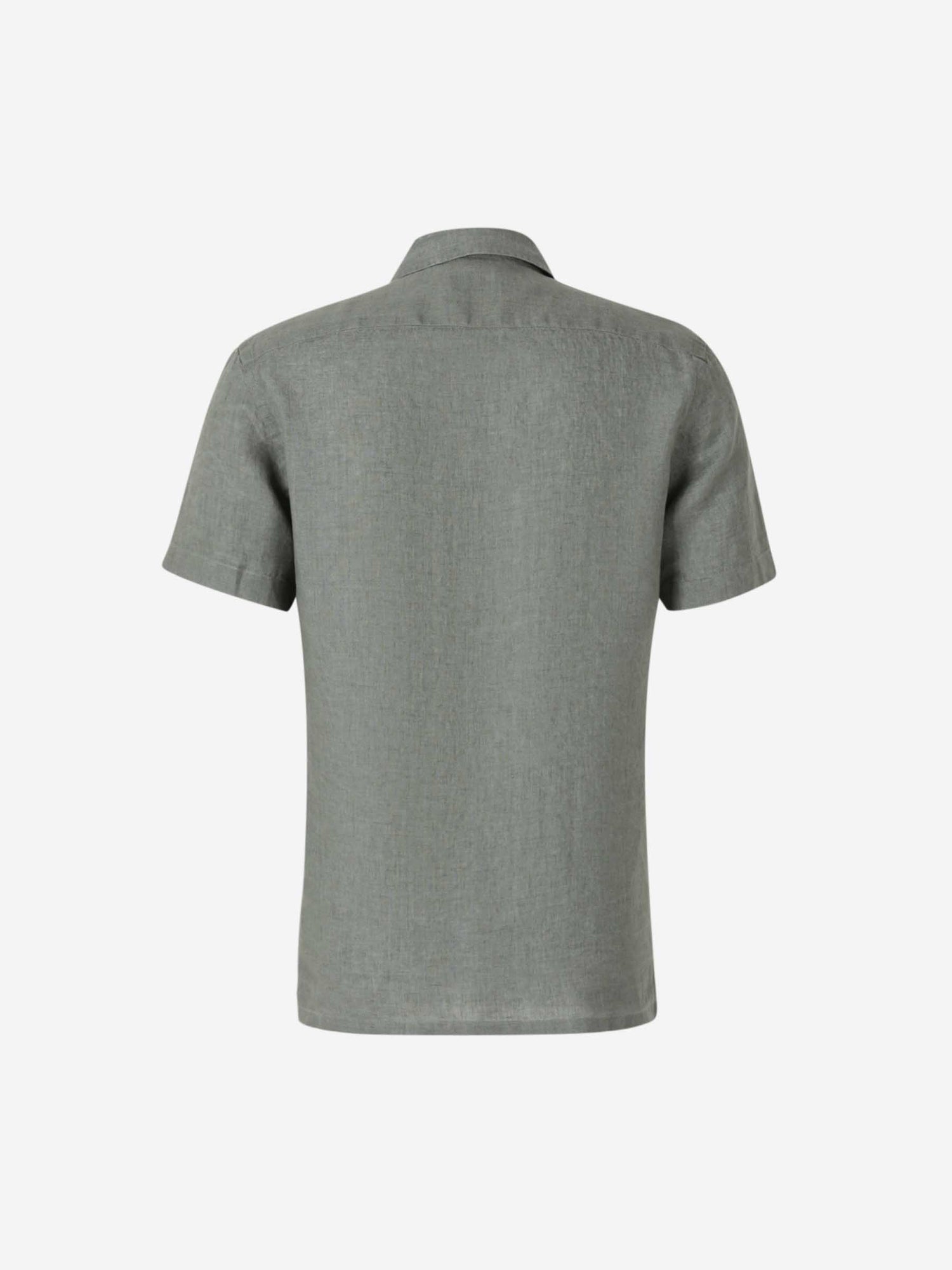 Santa Eulalia Hombre Barcelona Camisa Lisa Lino color Verde Oscuro sku 532-000632 01 - Foto 2