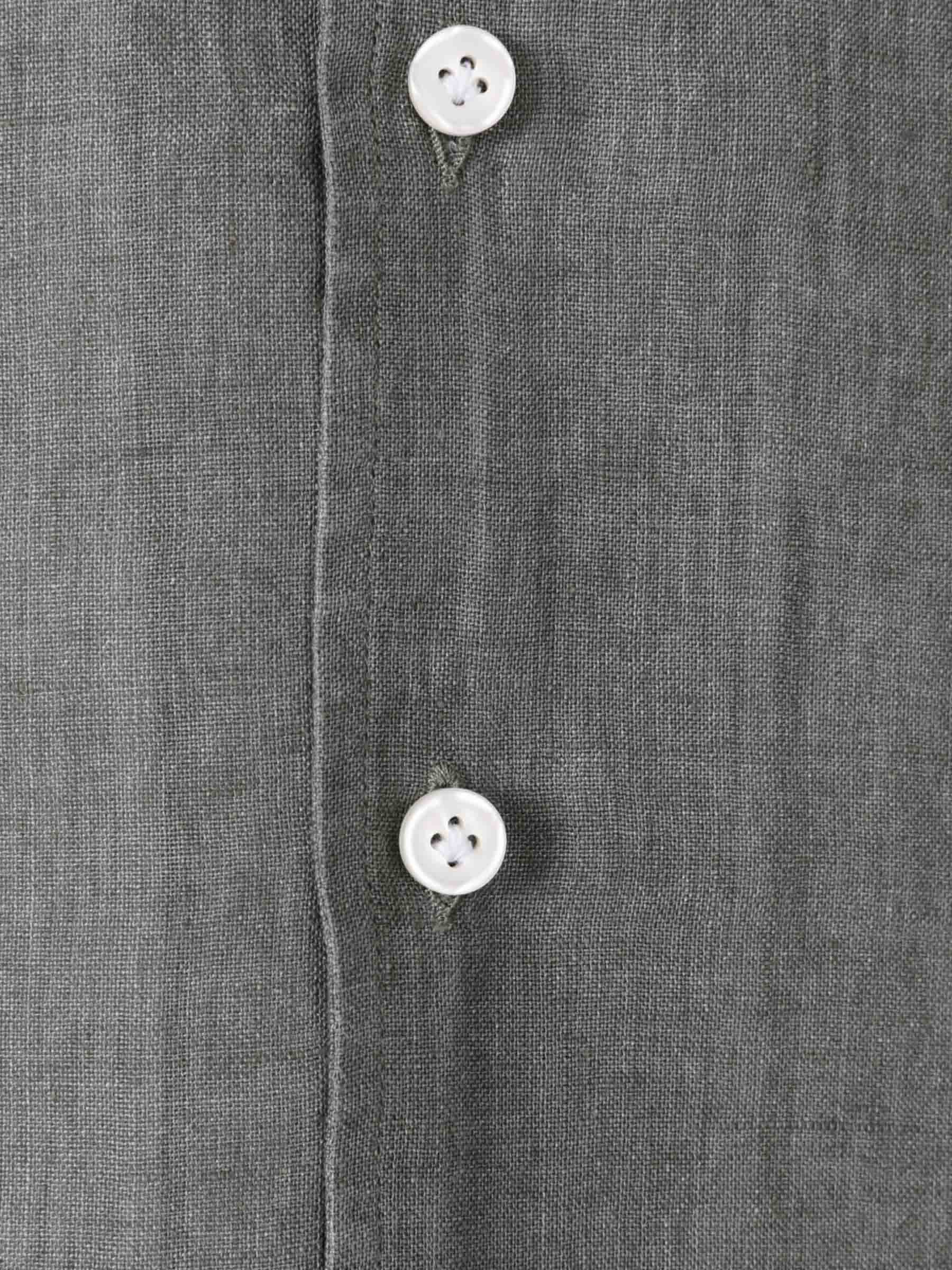 Santa Eulalia Hombre Barcelona Camisa Lisa Lino color Verde Oscuro sku 532-000632 01 - Foto 4