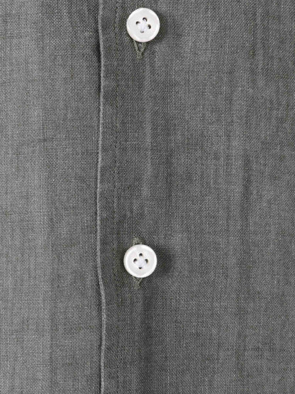Santa Eulalia Hombre Barcelona Camisa Lisa Lino color Verde Oscuro sku 532-000632 01 - Foto 4