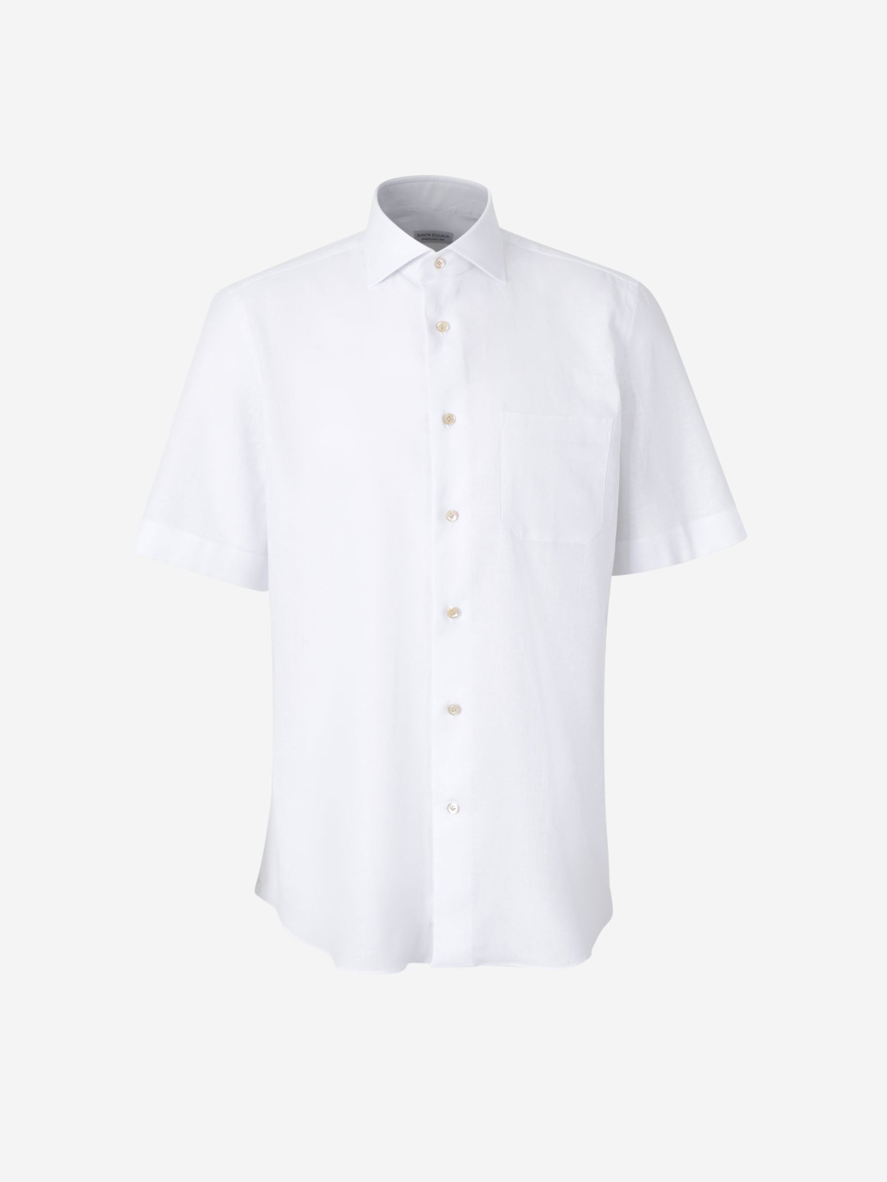 Santa Eulalia Hombre Barcelona Camisa Lisa Lino color Blanco sku 532-000634 01 - Foto 1