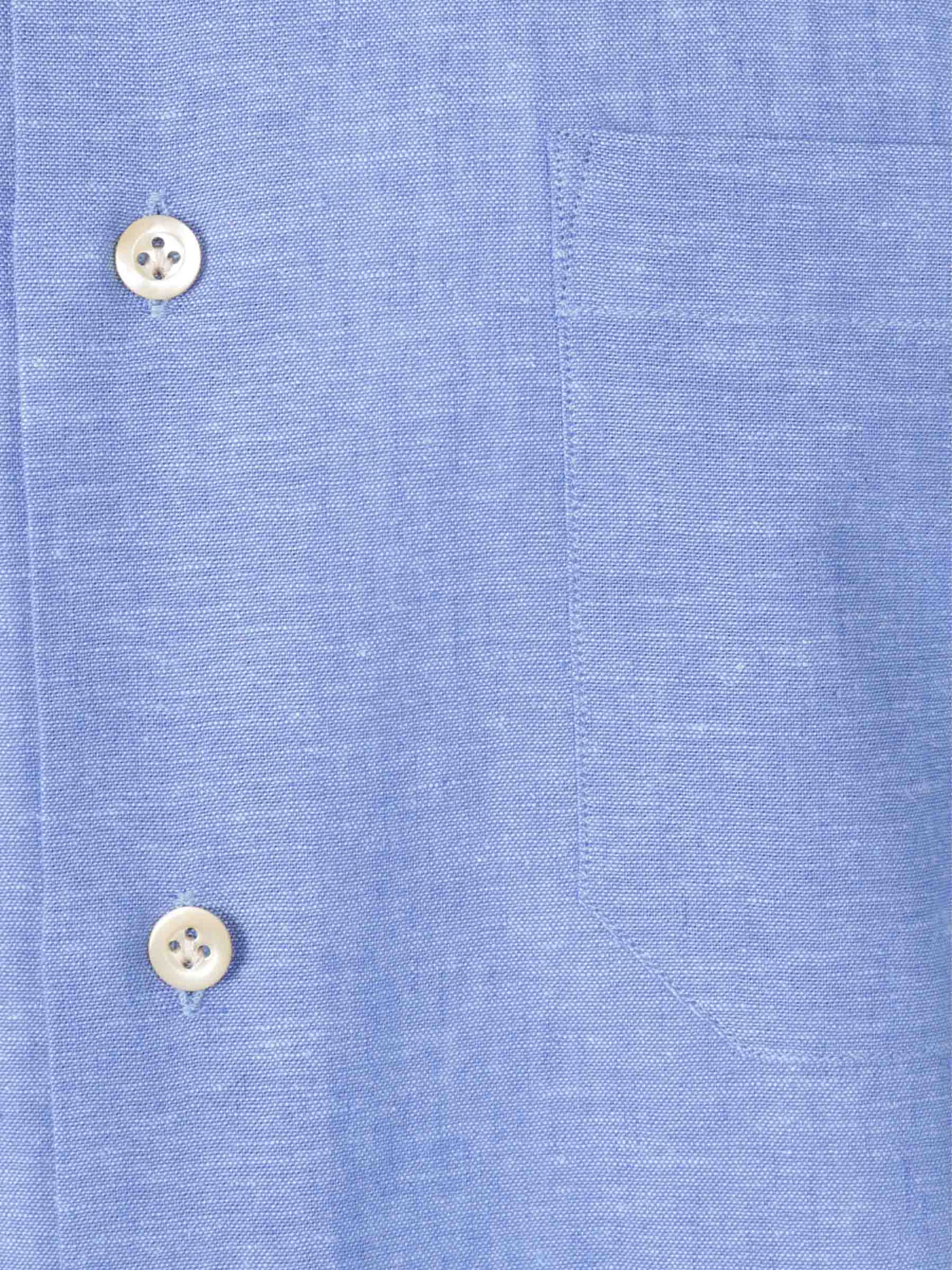 Santa Eulalia Hombre Barcelona Camisa Lisa Lino color Azul sku 532-000634 02 - Foto 3