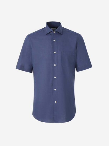 Santa Eulalia Hombre Barcelona Camisa Lisa Lino color Azul Marino sku 532-000634 03 - Foto 1