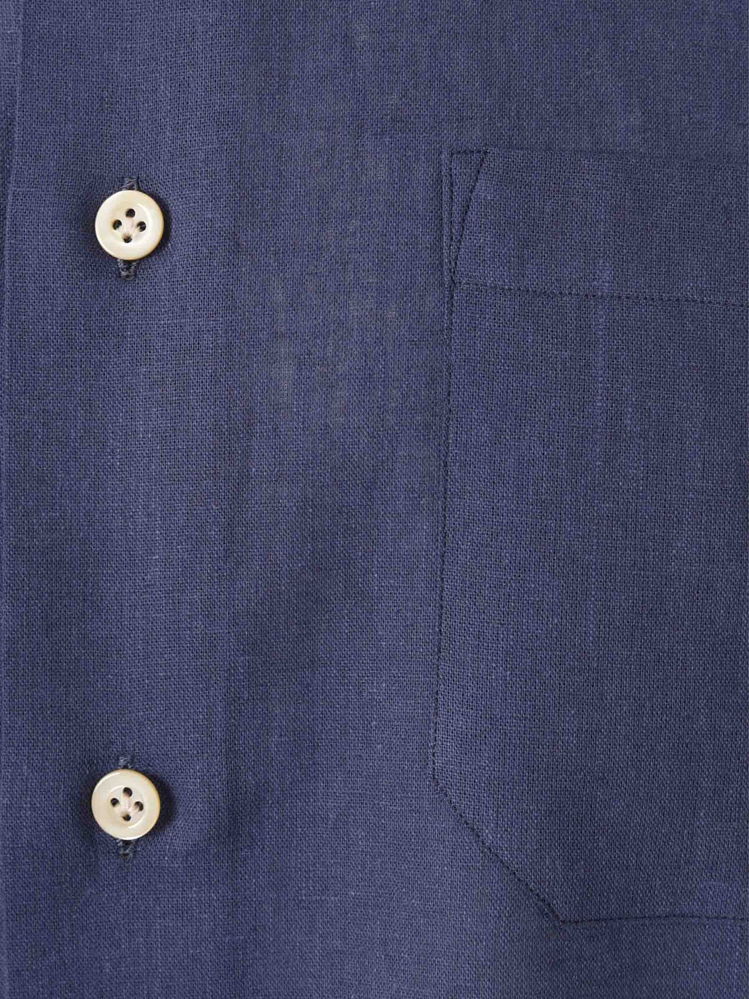 Santa Eulalia Hombre Barcelona Camisa Lisa Lino color Azul Marino sku 532-000634 03 - Foto 3
