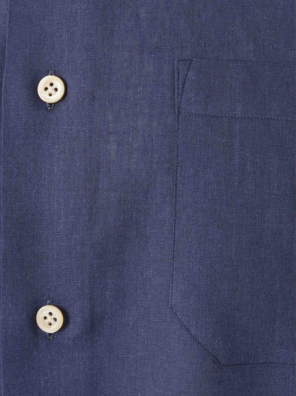 Santa Eulalia Hombre Barcelona Camisa Lisa Lino color Azul Marino sku 532-000634 03 - Foto 3