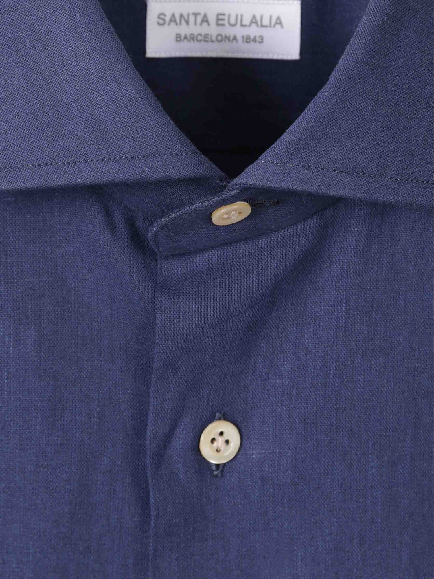 Santa Eulalia Hombre Barcelona Camisa Lisa Lino color Azul Marino sku 532-000634 03 - Foto 4