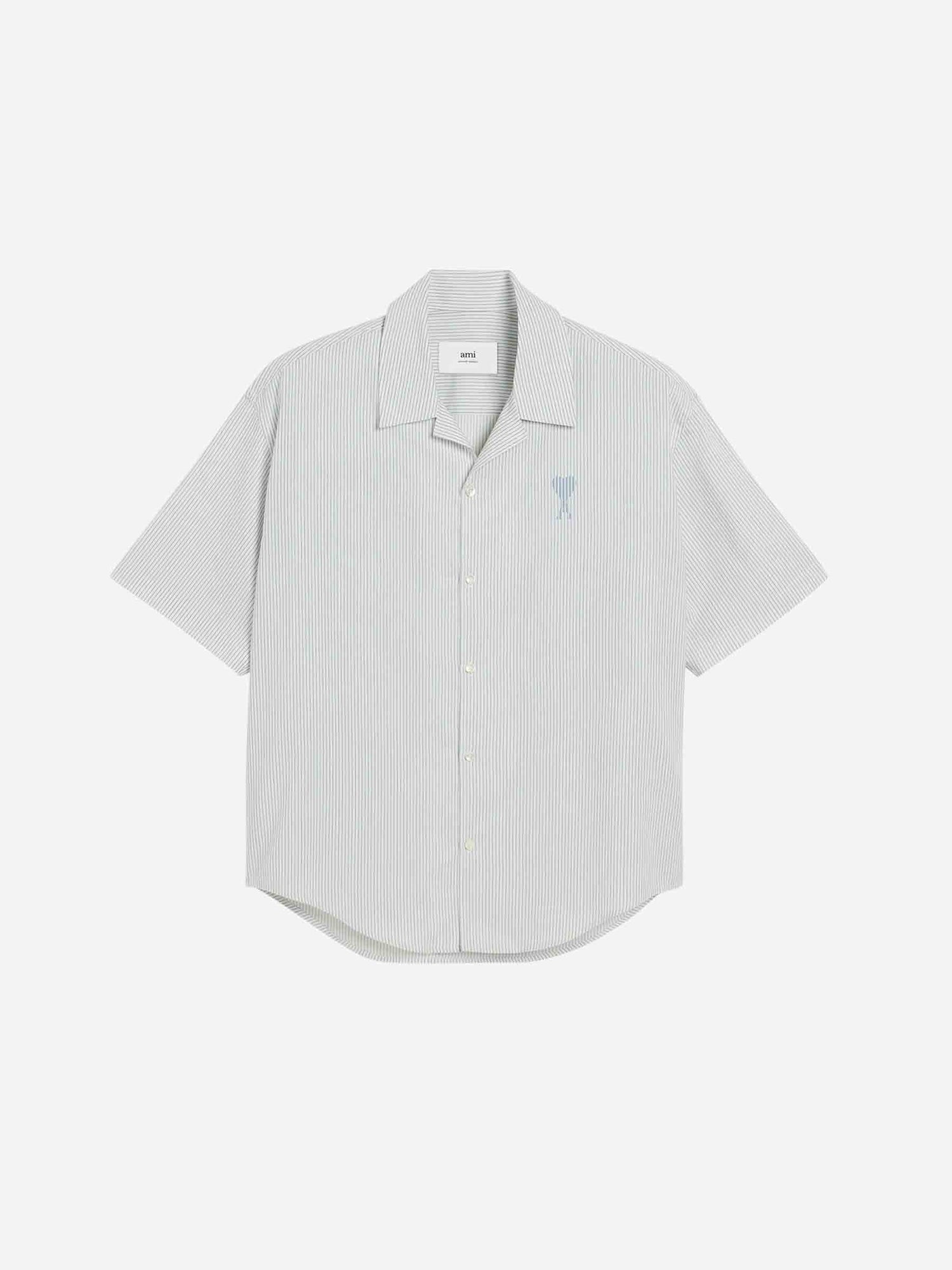 Ami Paris Hombre Barcelona Camisa Rayas Algodón color Blanco sku 532-000651 01 - Foto 1