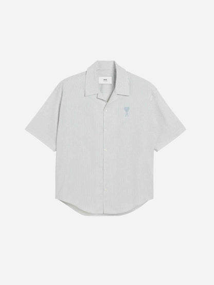 Ami Paris Hombre Barcelona Camisa Rayas Algodón color Blanco sku 532-000651 01 - Foto 1