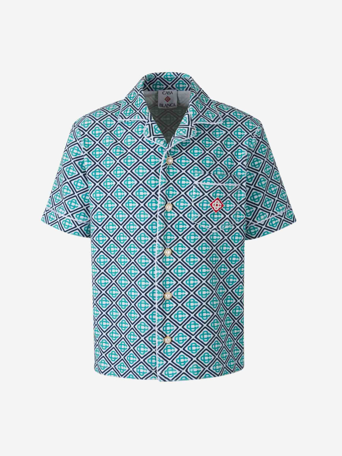 Casablanca Hombre Barcelona Camisa Towelling Monogram color Azul sku 532-000654 01 - Foto 1