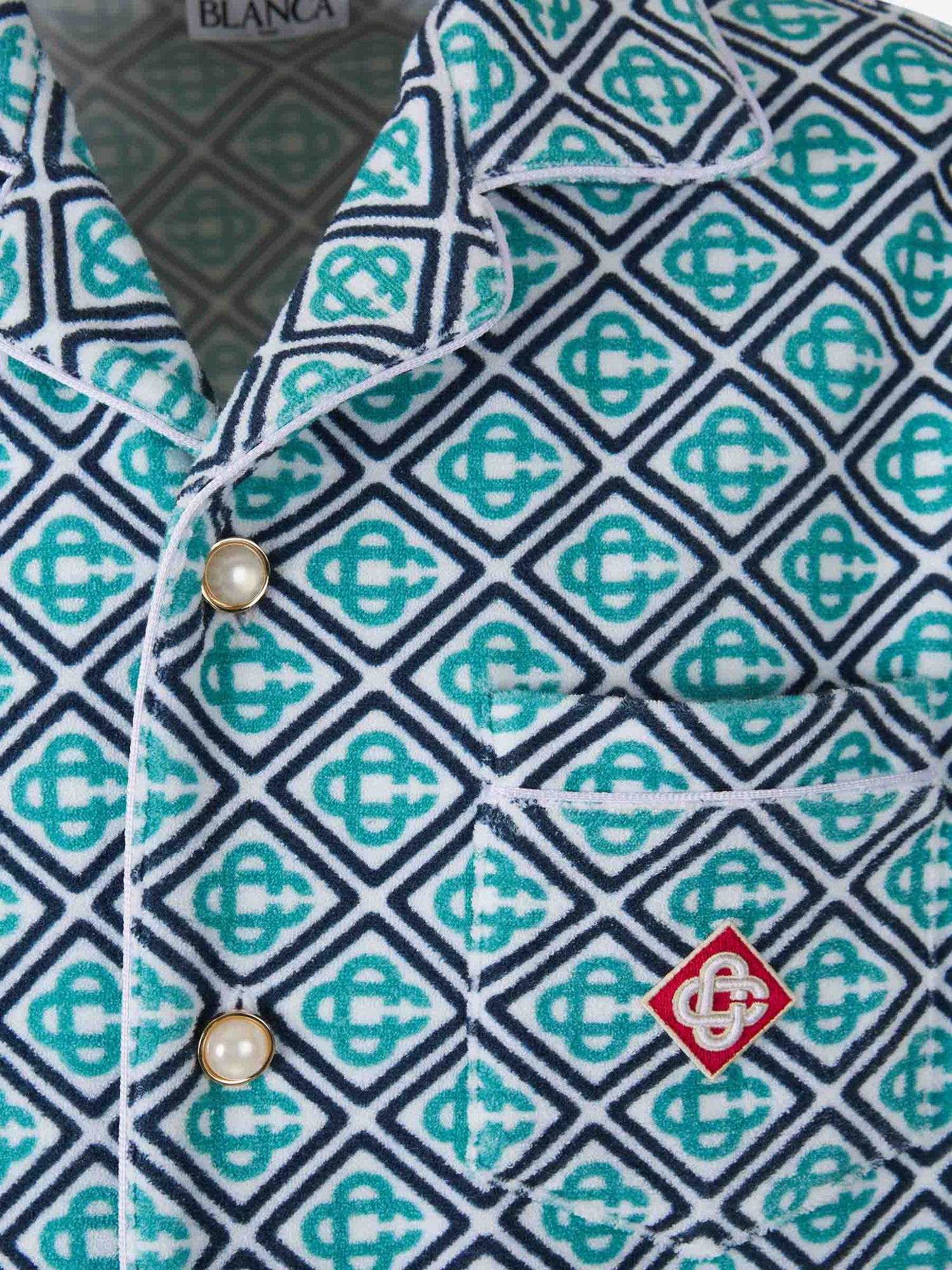 Casablanca Hombre Barcelona Camisa Towelling Monogram color Azul sku 532-000654 01 - Foto 3