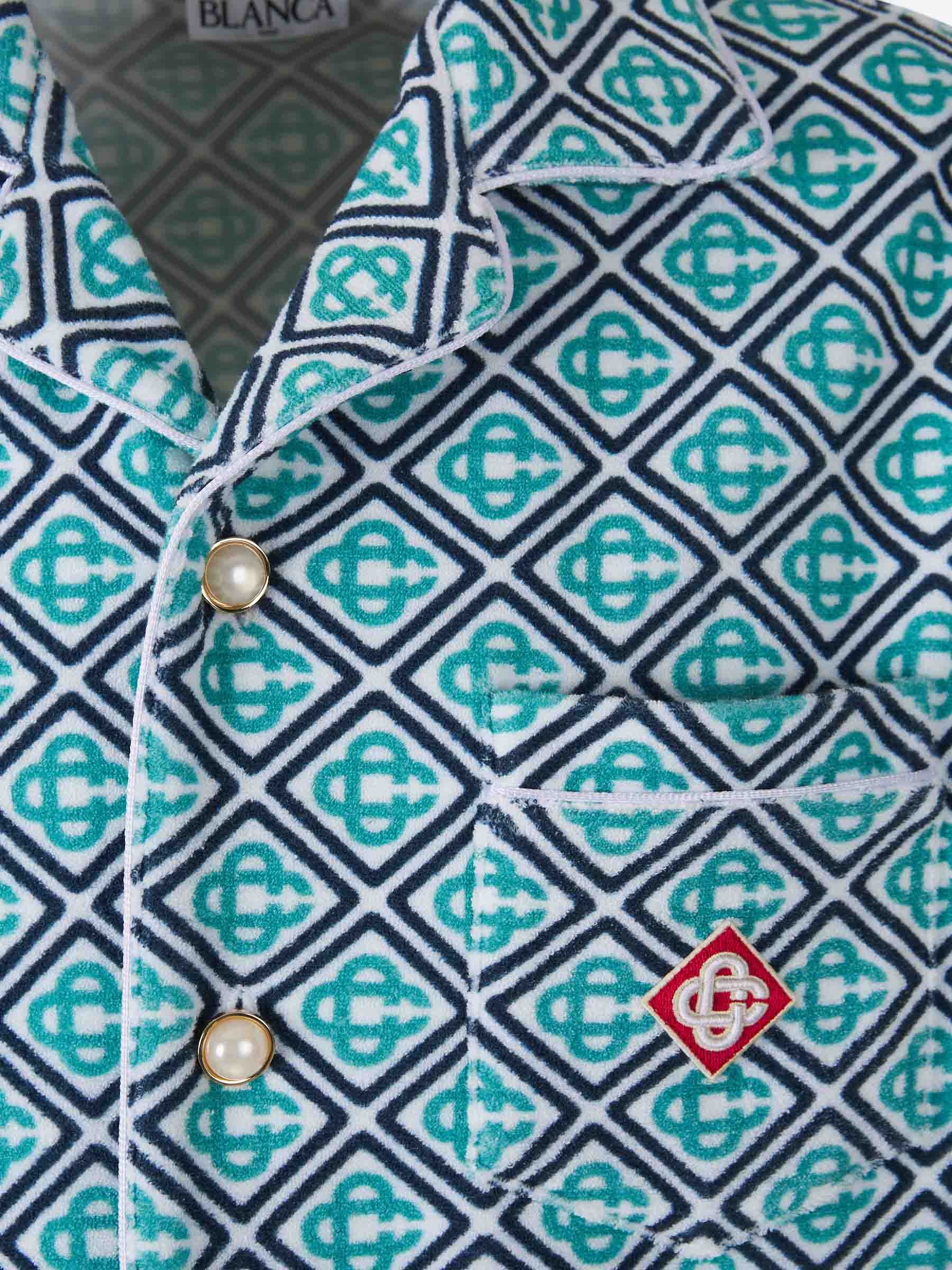 Casablanca Hombre Barcelona Camisa Towelling Monogram color Azul sku 532-000654 01 - Foto 3
