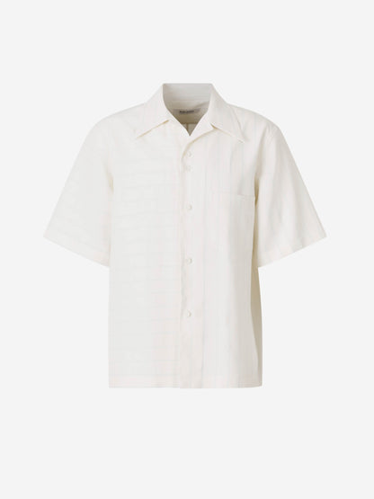 Wales Bonner Hombre Barcelona Camisa Lino Rayas color Crema sku 532-000658 01 - Foto 1