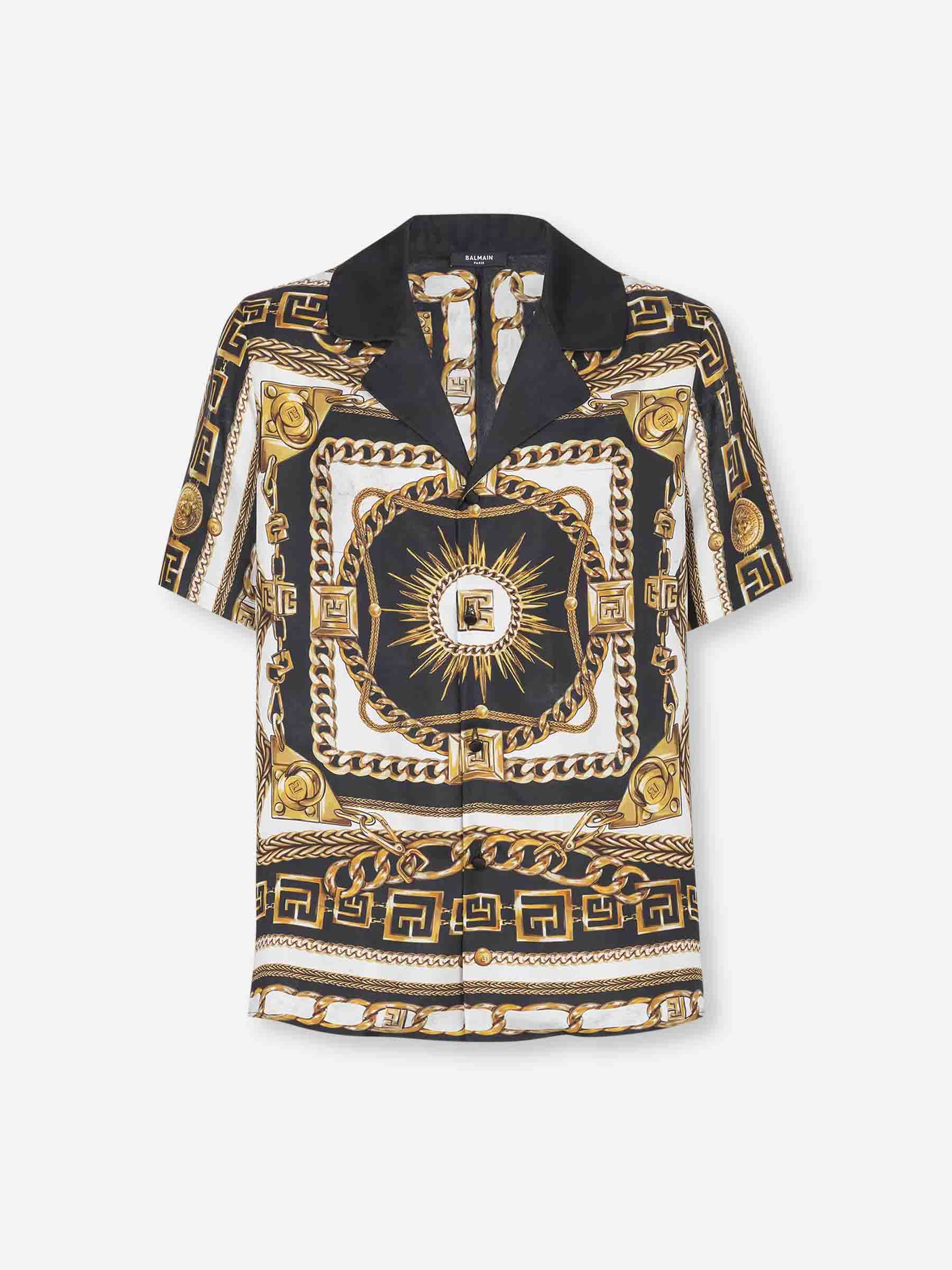 Outlet online Balmain Hombre Camisa Foulard Chaînes color Multicolor sku 532-000683 01 - Foto 1