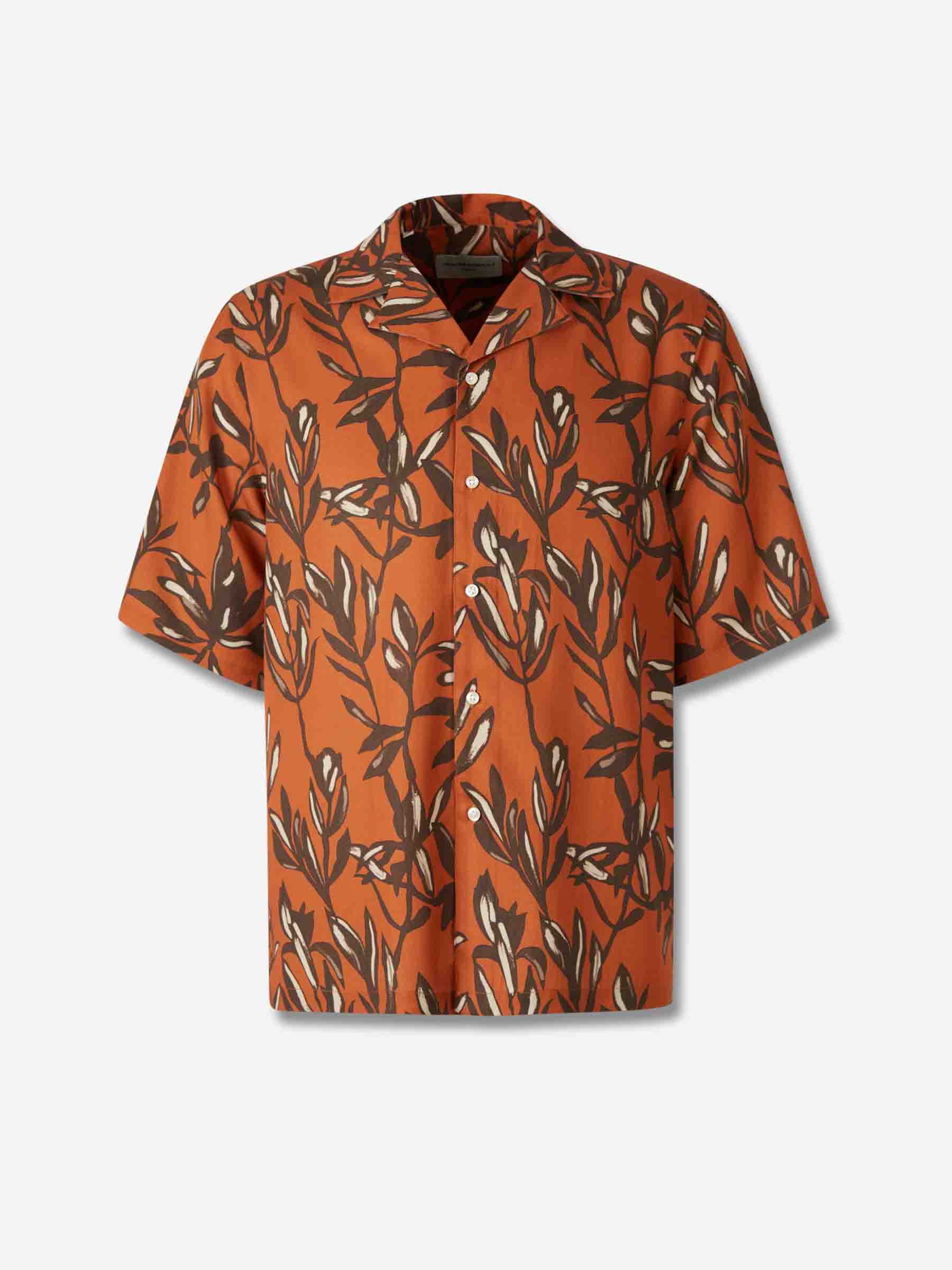 Outlet online Officine Générale Hombre Camisa Estampada Eren color Naranja Oscuro sku 532-000694 01 - Foto 1