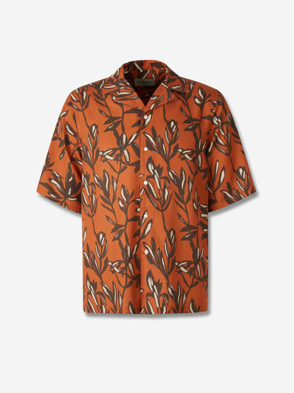 Outlet online Officine Générale Hombre Camisa Estampada Eren color Naranja Oscuro sku 532-000694 01 - Foto 1