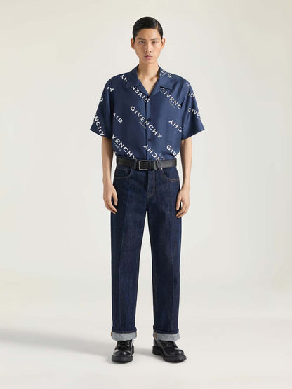 Outlet online Givenchy Hombre Camisa Estampada color Azul Noche sku 532-000696 01 - Foto 2