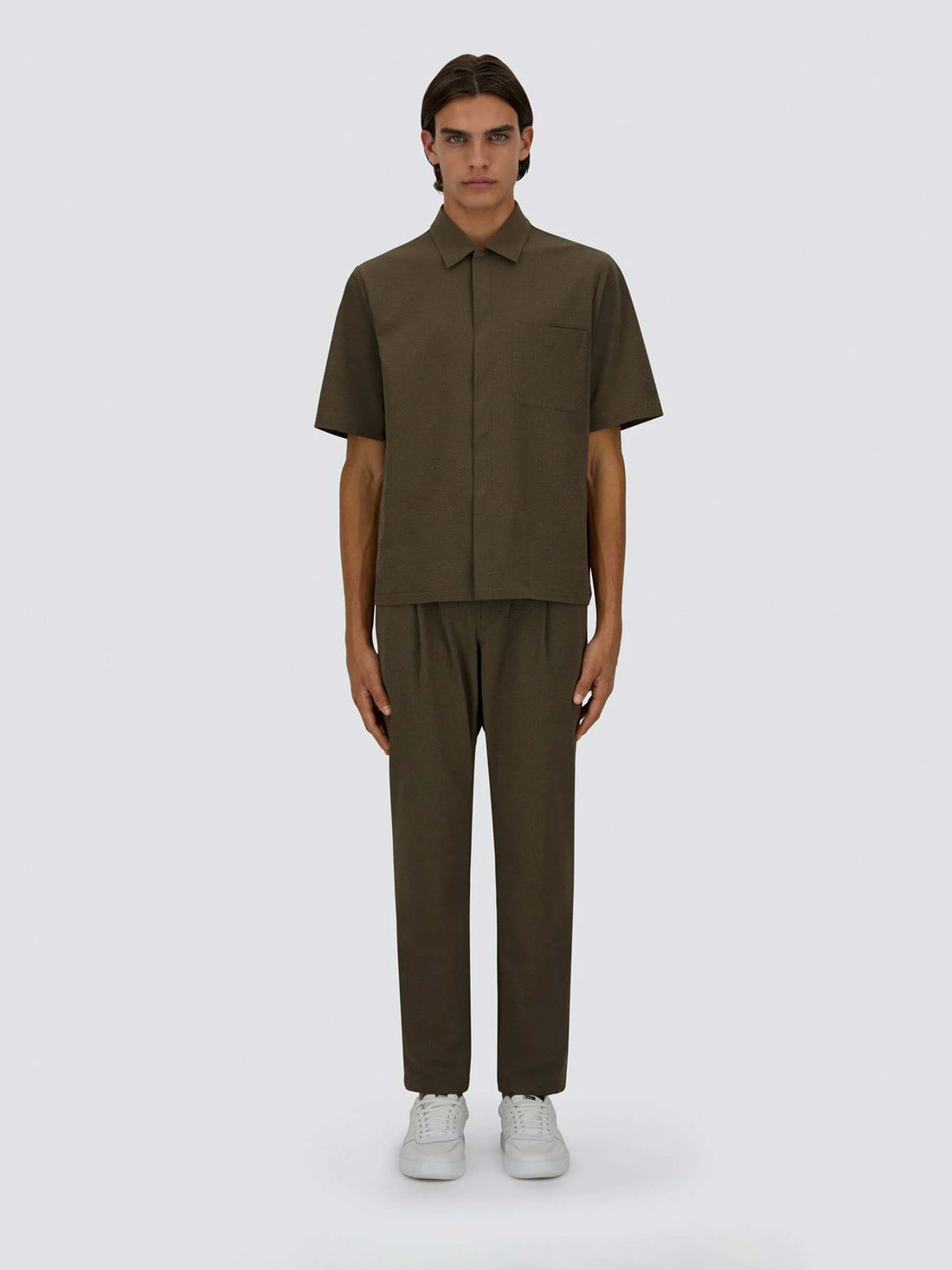 Outlet online Herno Hombre Camisa de manga corta color Marrón sku 532-000697 01 - Foto 2