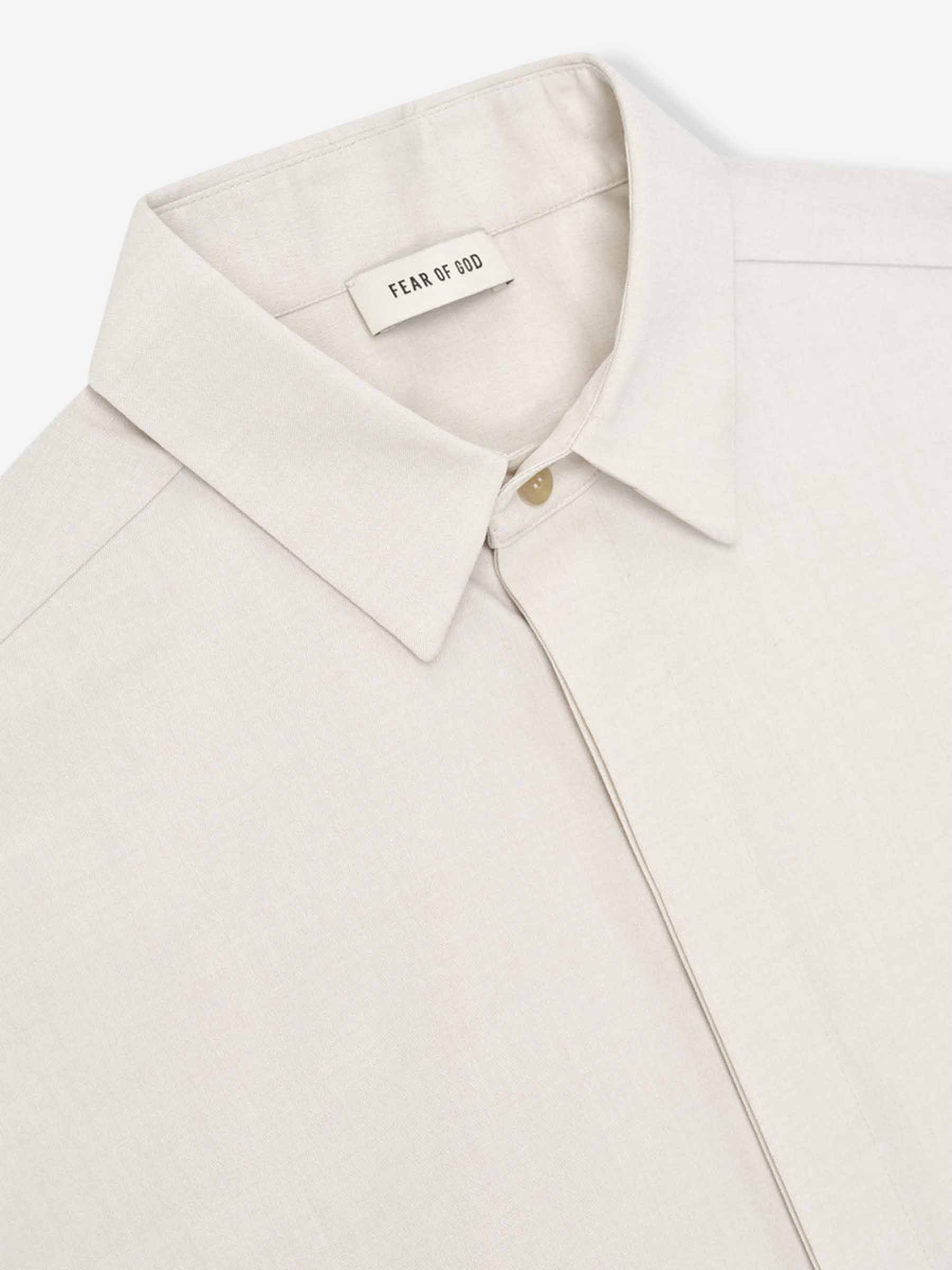 Outlet online Fear of God Hombre Camisa Casual Oxford color Marfil sku 532-000700 01 - Foto 3