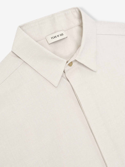 Outlet online Fear of God Hombre Camisa Casual Oxford color Marfil sku 532-000700 01 - Foto 3