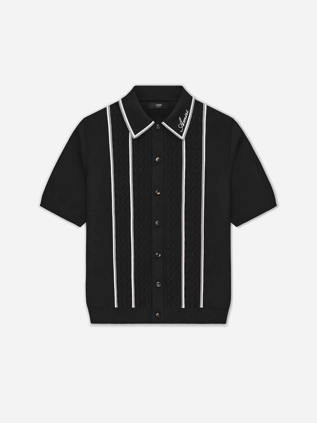 Outlet online Amiri Hombre Camisa Punto Rayas color Negro sku 532-000701 01 - Foto 1