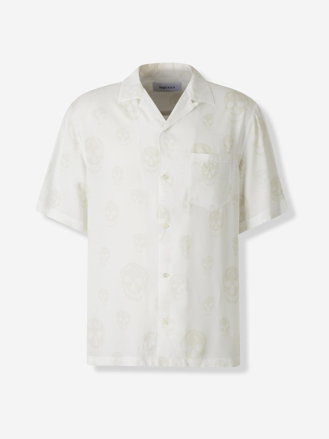 Outlet online McQueen Hombre Camisa Casual Calavera color Blanco sku 532-000705 01 - Foto 1