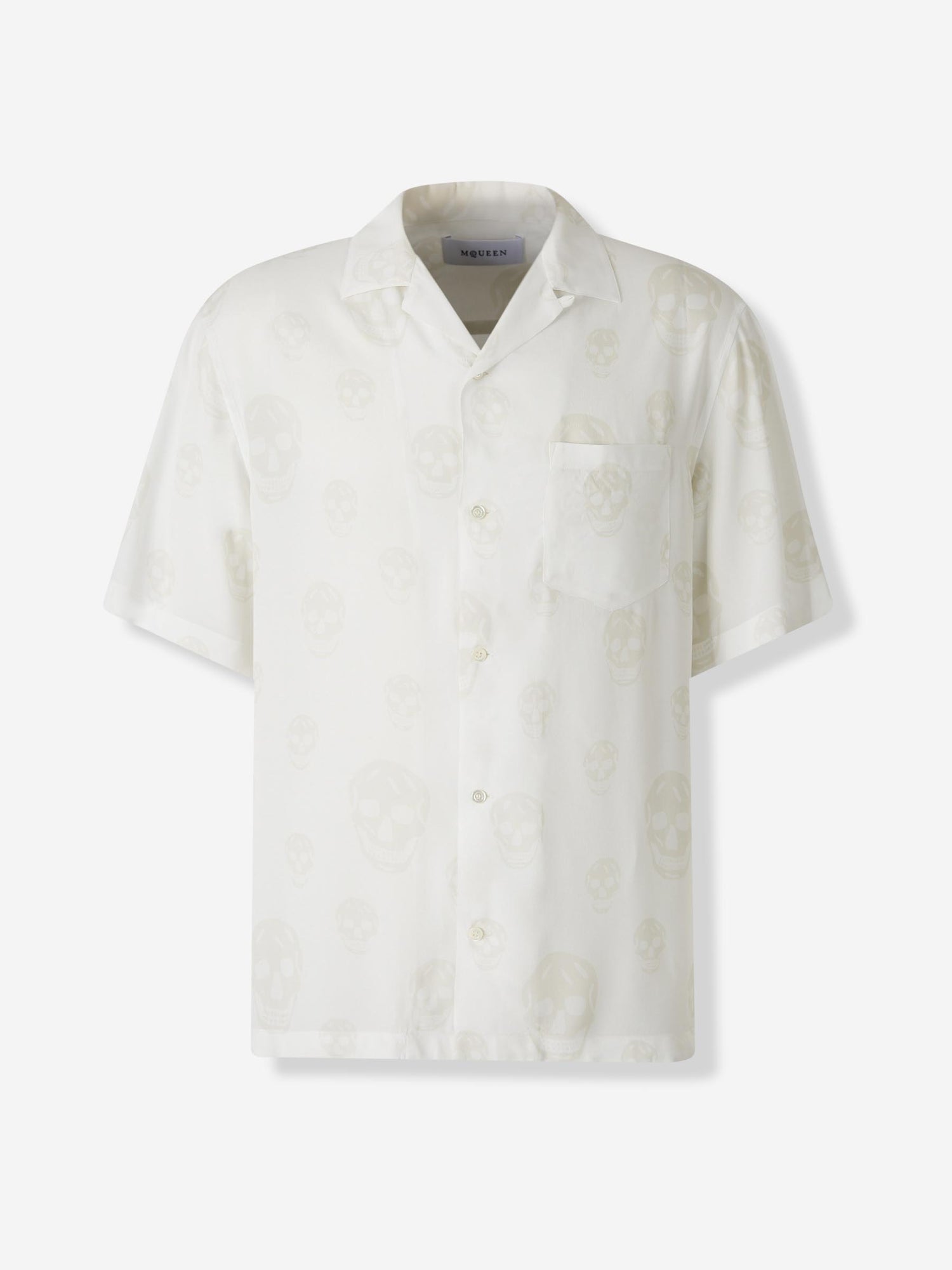 Outlet online McQueen Hombre Camisa Casual Calavera color Blanco sku 532-000705 01 - Foto 1