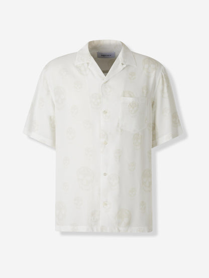 Outlet online McQueen Hombre Camisa Casual Calavera color Blanco sku 532-000705 01 - Foto 1