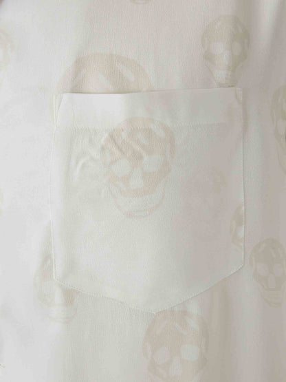 Outlet online McQueen Hombre Camisa Casual Calavera color Blanco sku 532-000705 01 - Foto 4