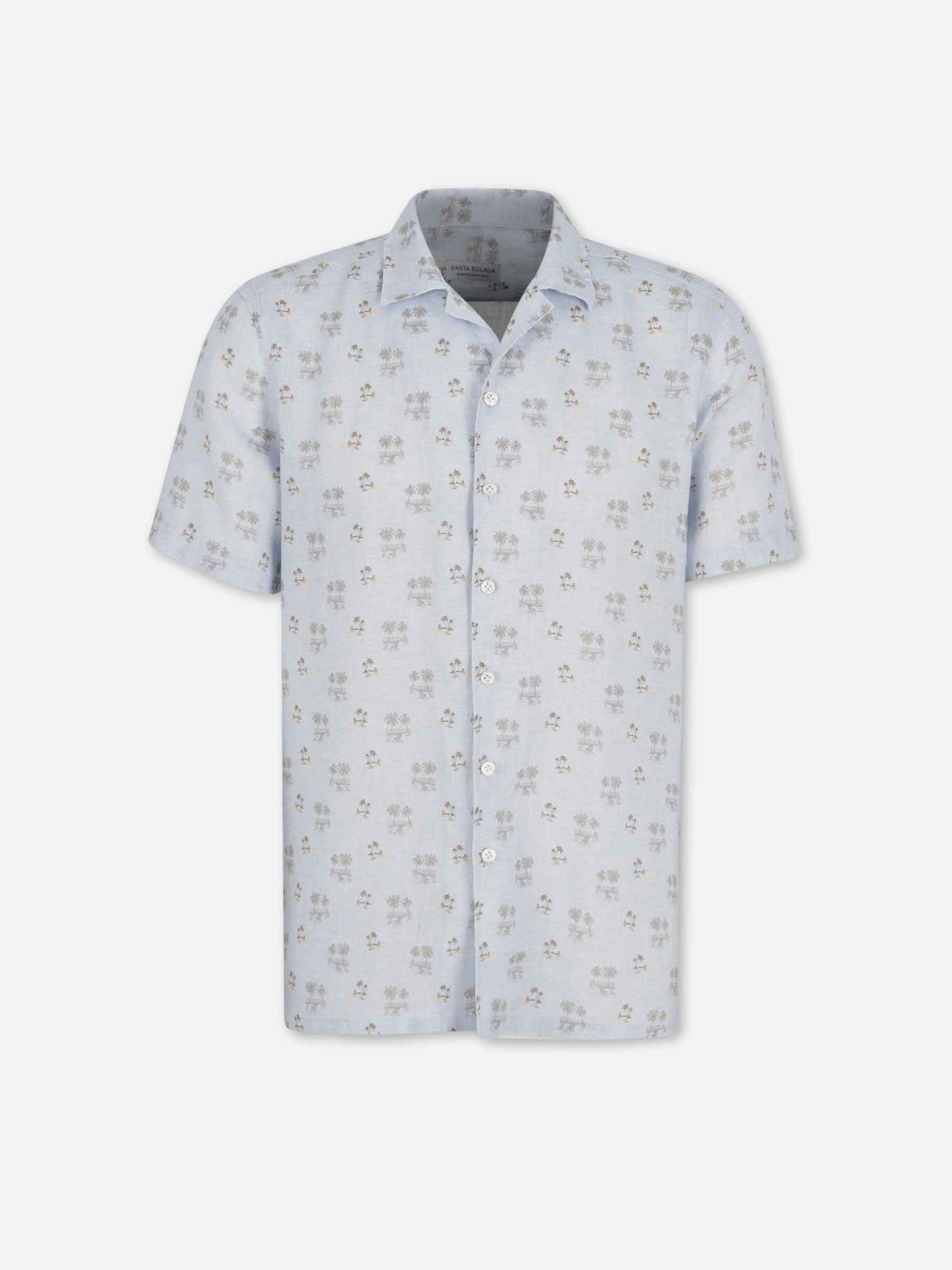 Outlet online Santa Eulalia Hombre Camisa Estampada color Azul Celeste sku 532-000761 01 - Foto 1