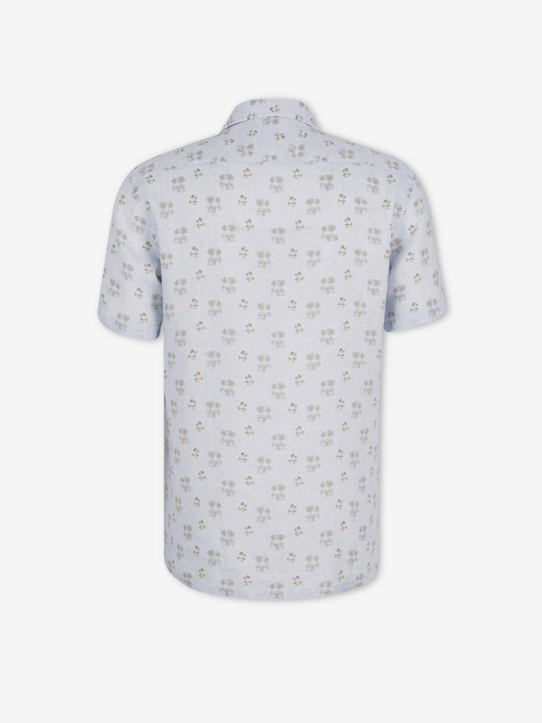 Outlet online Santa Eulalia Hombre Camisa Estampada color Azul Celeste sku 532-000761 01 - Foto 2