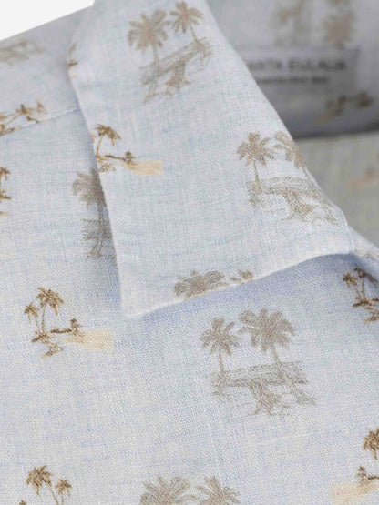 Outlet online Santa Eulalia Hombre Camisa Estampada color Azul Celeste sku 532-000761 01 - Foto 3