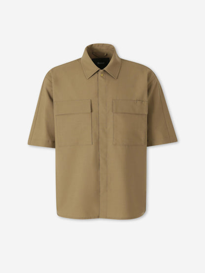 Laminar Hombre Barcelona Camisa Wool Touch color Verde Militar sku 532-000769 01 - Foto 1