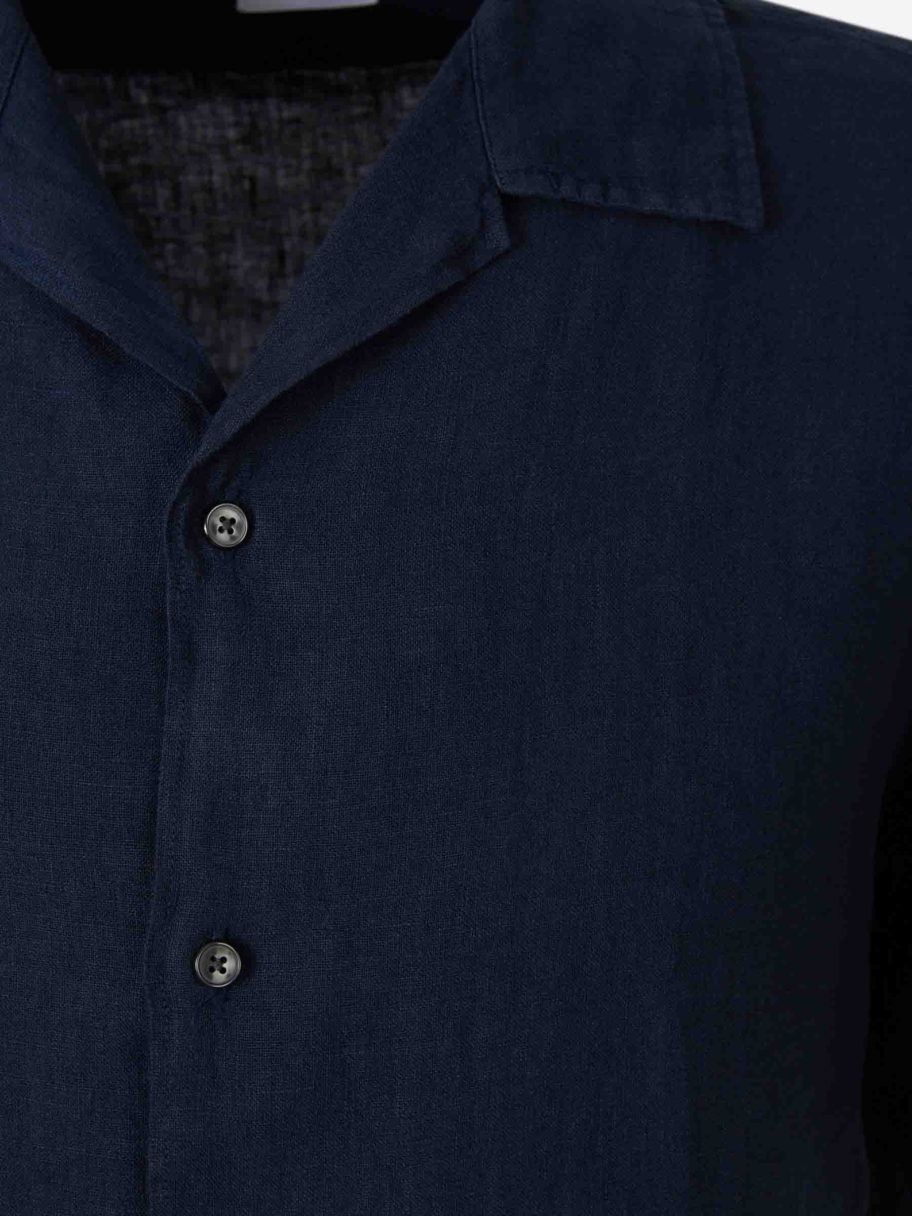 Santa Eulalia Hombre Barcelona Camisa Manga Corta Lino color Azul Marino sku 532-000782 01 - Foto 3