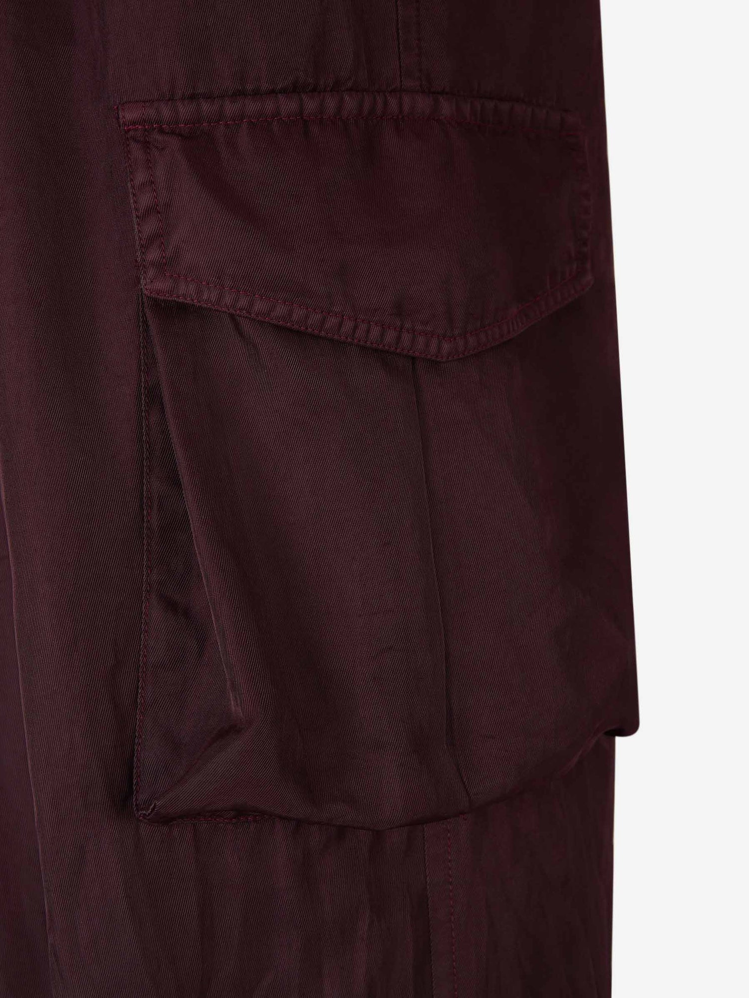 Outlet online Dries Van Noten Mujer Pantalones Cargo Fluidos color Burdeos sku 761-003501 00 - Foto 5