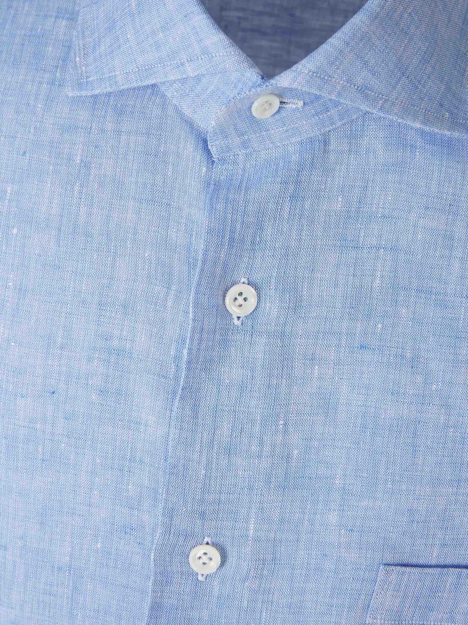 Santa Eulalia Camisa Bolsillo Lino color Azul sku 531-006246 02 - Foto 3