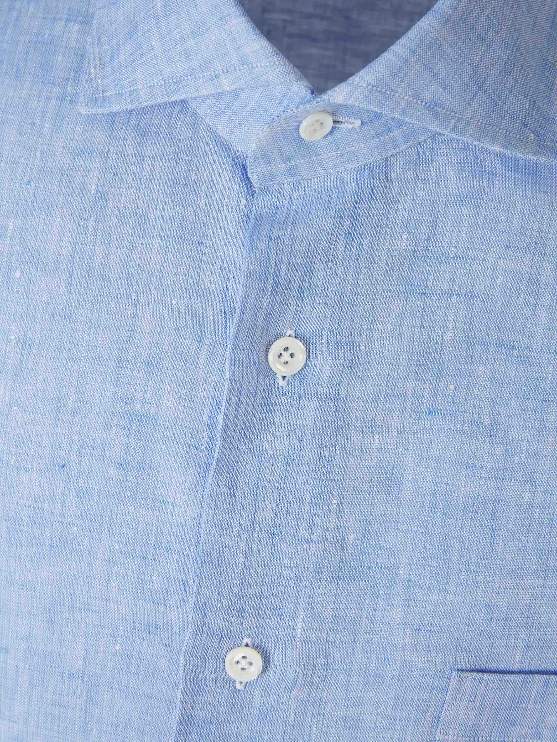 Santa Eulalia Camisa Bolsillo Lino color Azul sku 531-006246 02 - Foto 3