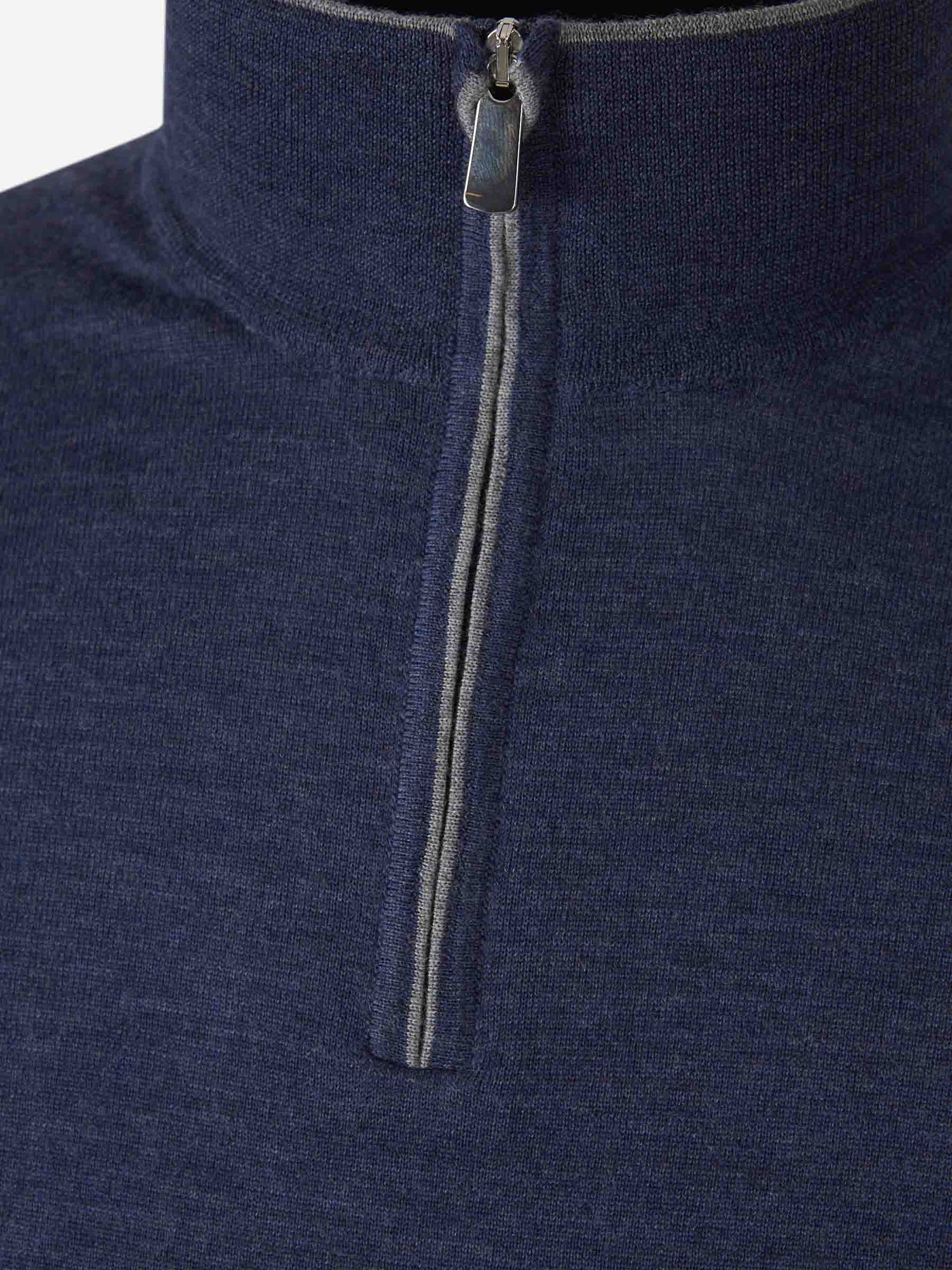 Outlet online Santa Eulalia Hombre Jersey Lana Cremallera color Azul Cobalto sku 542-001853 05 - Foto 3