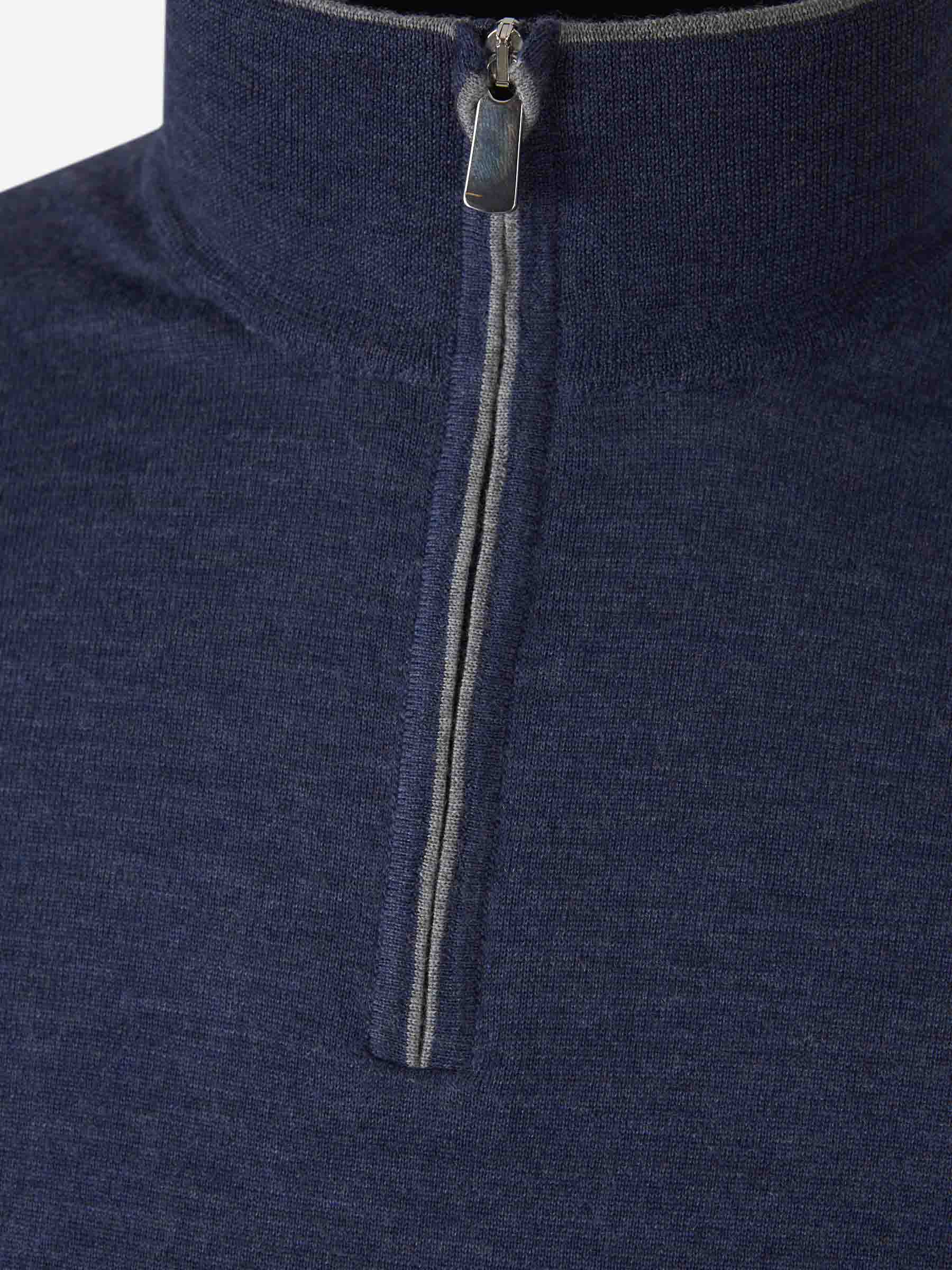 Outlet online Santa Eulalia Hombre Jersey Lana Cremallera color Azul Cobalto sku 542-001853 05 - Foto 3