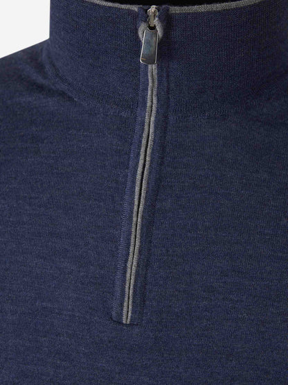 Outlet online Santa Eulalia Hombre Jersey Lana Cremallera color Azul Cobalto sku 542-001853 05 - Foto 3