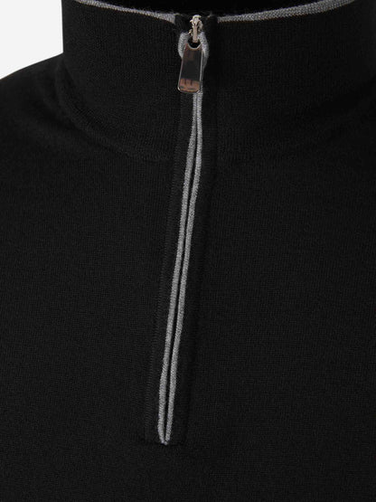 Outlet online Santa Eulalia Hombre Jersey Lana Cremallera color Negro sku 542-001853 06 - Foto 3