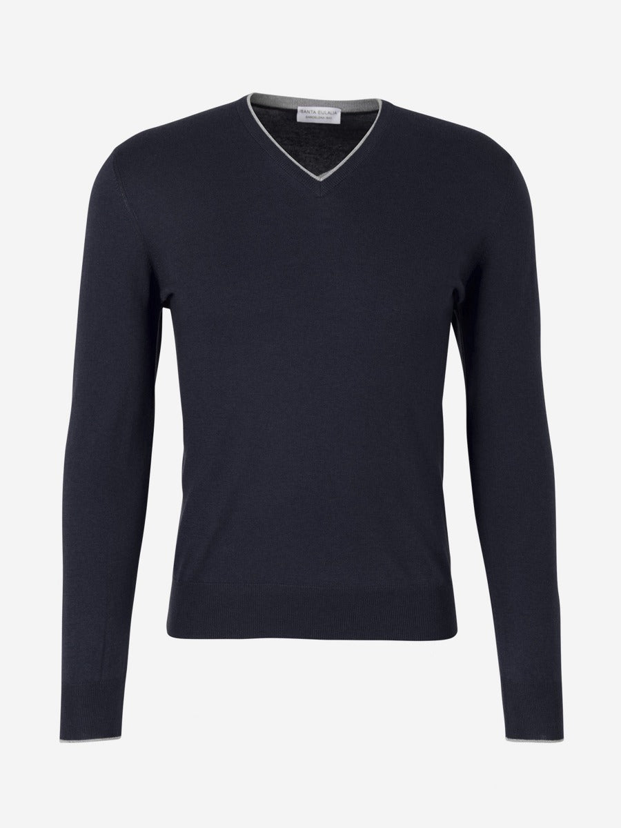 Outlet online Santa Eulalia Hombre Jersey Algodón y Seda color Azul Noche sku 542-002064 01 - Foto 20