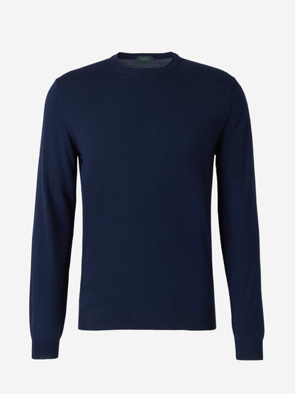 Outlet online Zanone Hombre Jersey Cuello Redondo color Azul Marino sku 542-002130 01 - Foto 1