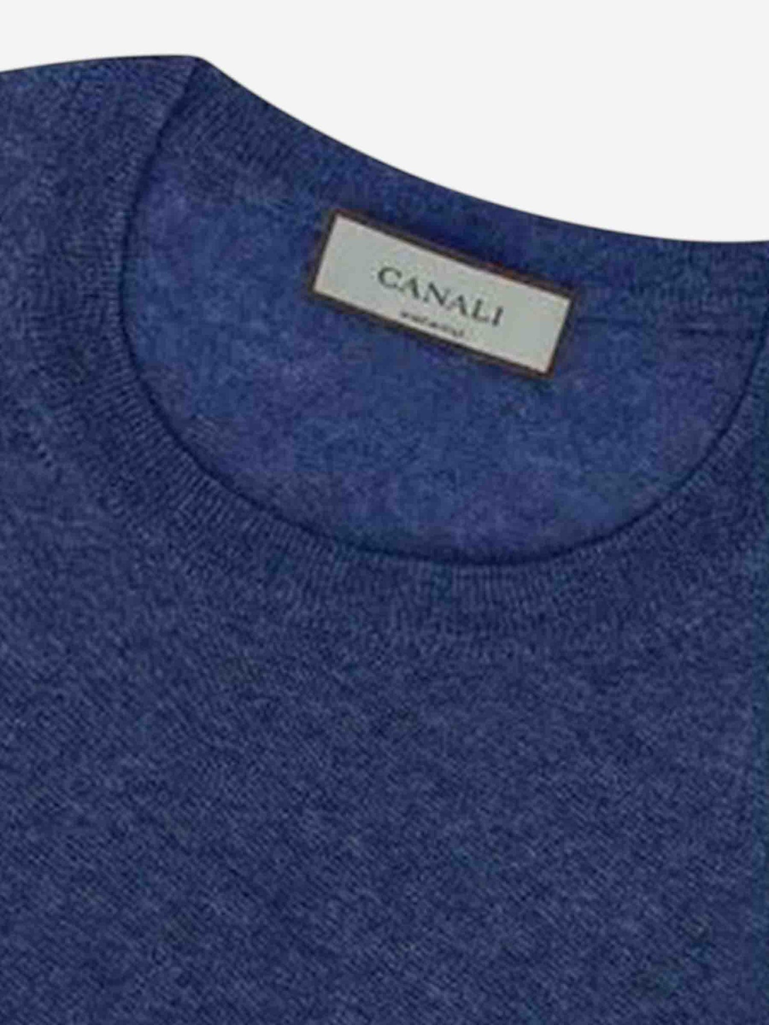 Outlet online Canali Hombre Jersey Lana Extrafino color Azul sku 542-002005 04 - Foto 2