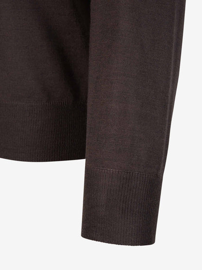 Outlet online Canali Hombre Jersey Punto Lana color Marron Oscuro sku 542-002005 05 - Foto 4